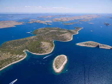 Milli Parkı Kornati havadan görünümü.