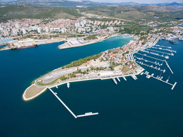 Letecký pohled na Šibeniku v Chorvatsku — Stock fotografie