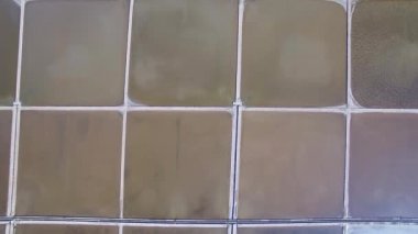 Ston town yakınındaki tuz alanlarının havadan görünümü