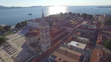 Zadar şehir havadan görünümü.