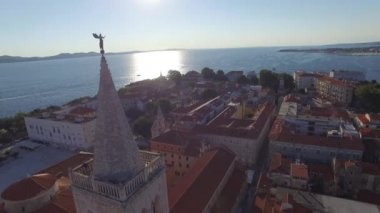 Zadar şehir havadan görünümü.