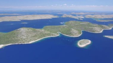 Milli Parkı Kornati Kornati adalar havadan görünümü.
