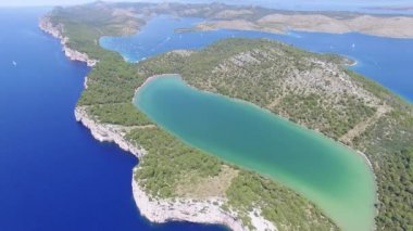 Doğa Park Telascica Slano Gölü havadan görünümü