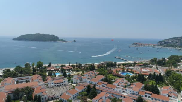 Veduta aerea di Old Budva in Montenegro. — Video Stock