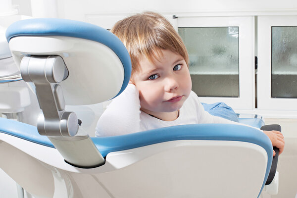 sweet girl in the dentist's chair