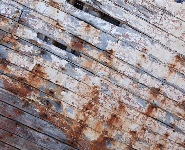 Eski boyalı ahşap plakalar