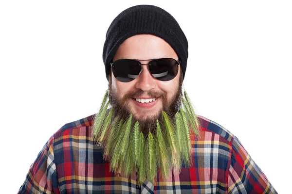 Portret van een knappe man met baard — Stockfoto