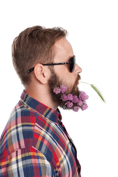 Retrato de un hombre guapo con barba —  Fotos de Stock