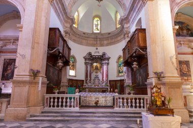 Prcanj, Karadağ - 23 Temmuz 2015: Katolik Kilisesi Prcanj, Karadağ.