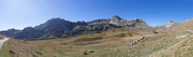 Panorama dağlardan Durmitor Milli Parkı