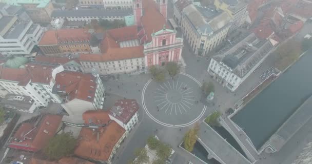 リュブリャナの空中写真 — ストック動画