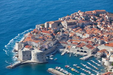 Dubrovnik eski şehir Üstten Görünüm