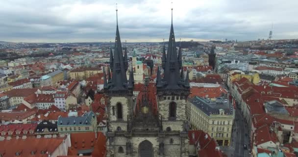 Вид з повітря на прагу, Чехія . — стокове відео