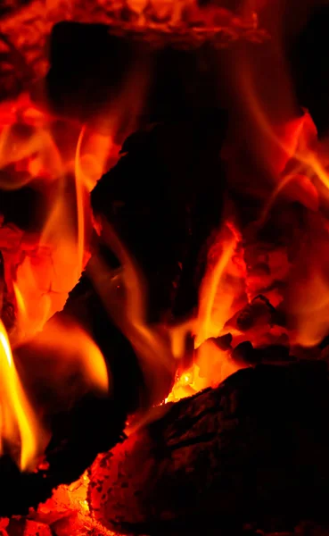 Verwarm Energie Van Dichtbij Rood Geel Thermische Energie Het Brandstofpunt — Stockfoto