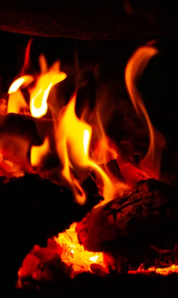 Verwarm Energie Van Dichtbij Rood Geel Thermische Energie Het Brandstofpunt — Stockfoto