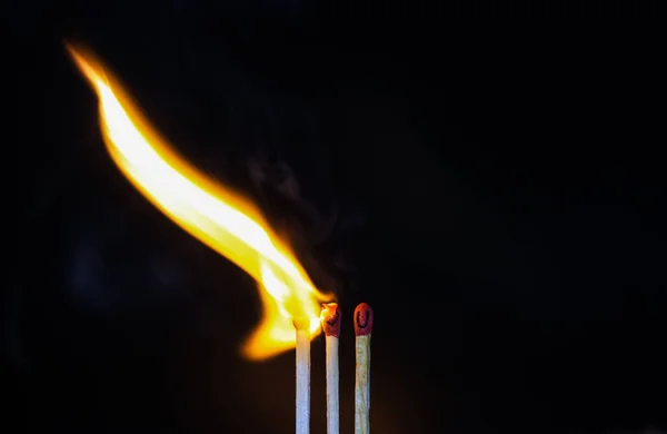 Amo Sui Fiammiferi Matchstick Fotografia Arte Utilizzato Fiammiferi Creare Concetto — Foto Stock