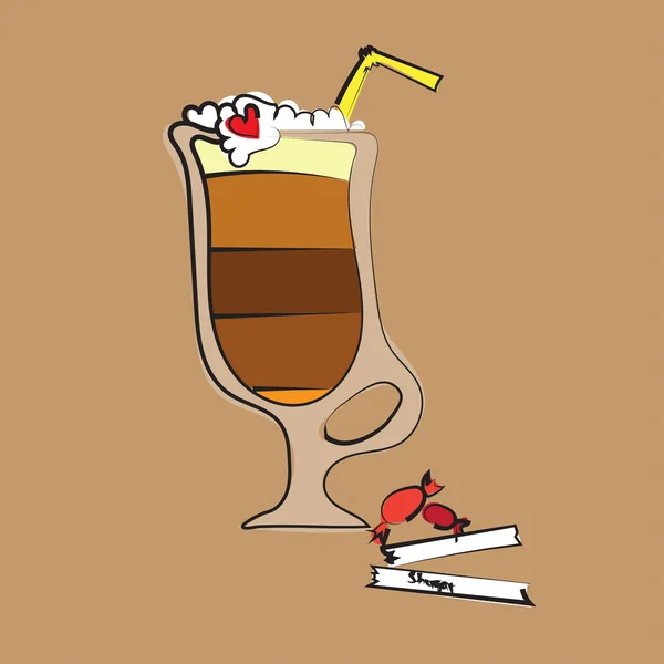 Café con leche — Vector de stock