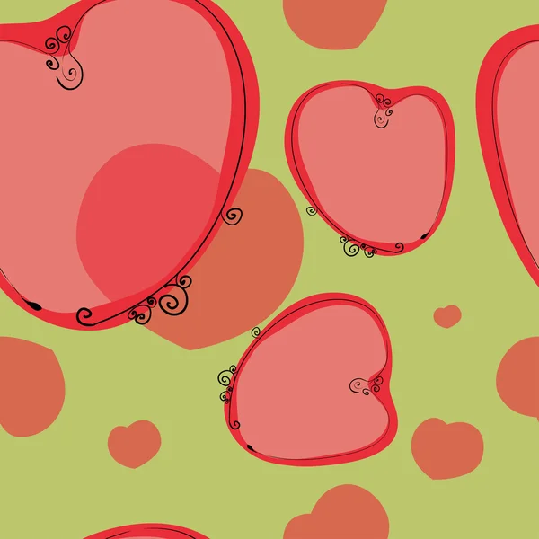 Textura sin costuras con corazones — Vector de stock