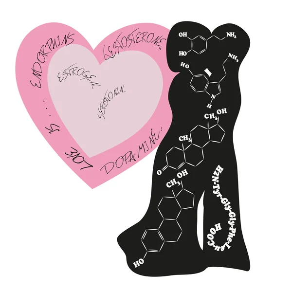 Láska je chemie — Stockový vektor