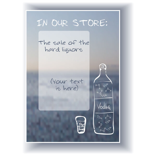 Дизайн. Векторный фон с химическими компаундами водки
