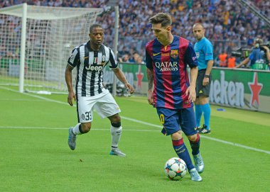 BERLIN, GERMANY - 6 Haziran 2015: Olympiastadion 'da Juventus Torino ve FC Barcelona arasında oynanan 2014 / 15 UEFA Şampiyonlar Ligi Finali sırasında çekilmiştir..