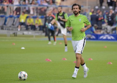 BERLIN, GERMANY - 6 Haziran 2015: Olympiastadion 'da Juventus Torino ve FC Barcelona arasında oynanan 2014 / 15 UEFA Şampiyonlar Ligi Finali sırasında çekilmiştir..