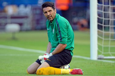 BERLIN, GERMANY - 6 Haziran 2015: Olympiastadion 'da Juventus Torino ve FC Barcelona arasında oynanan 2014 / 15 UEFA Şampiyonlar Ligi Finali sırasında çekilmiştir..