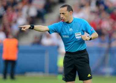 BERLIN, GERMANY - 6 Haziran 2015: Olympiastadion 'da Juventus Torino ve FC Barcelona arasında oynanan 2014 / 15 UEFA Şampiyonlar Ligi Finali sırasında çekilmiştir..