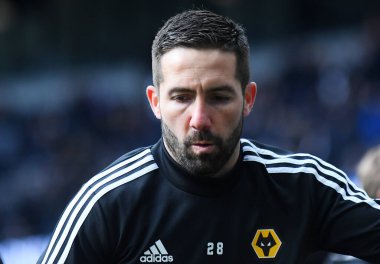 LONDON, ENGLAND - MArch 1, 2020: Wolverhampton 'dan Joao Moutinho Tottenham Hotspur FC ile Wolverhampton FC arasında oynanan 2020 / 21 Premier Lig maçı öncesinde Tottenham Hotspur Stadyumu' nda çekilmiştir..
