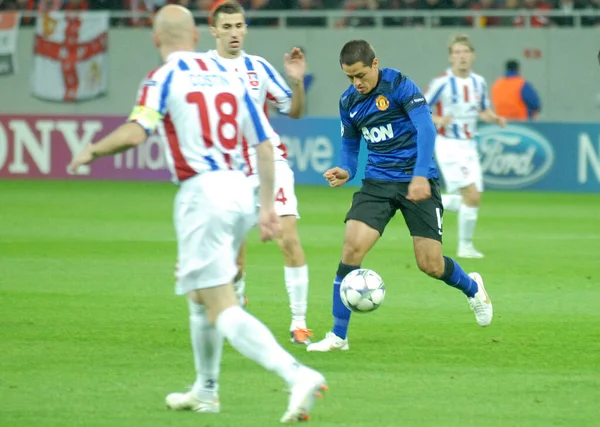 Bucharest Roménia Outubro 2011 Javier Hernandez United Retratado Durante Jogo — Fotografia de Stock