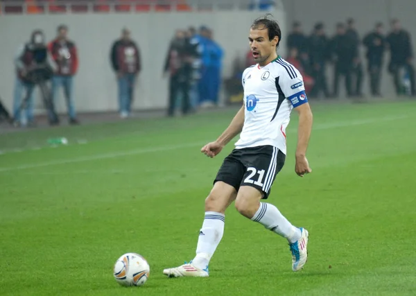 Bucharest Roménia Outubro 2011 Ivica Vrdoljak Legia Retratada Durante Jogo — Fotografia de Stock