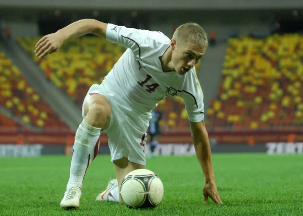 Bucharest Romania Agosto 2012 Mihai Roman Rapid Acción Durante Segunda — Foto de Stock