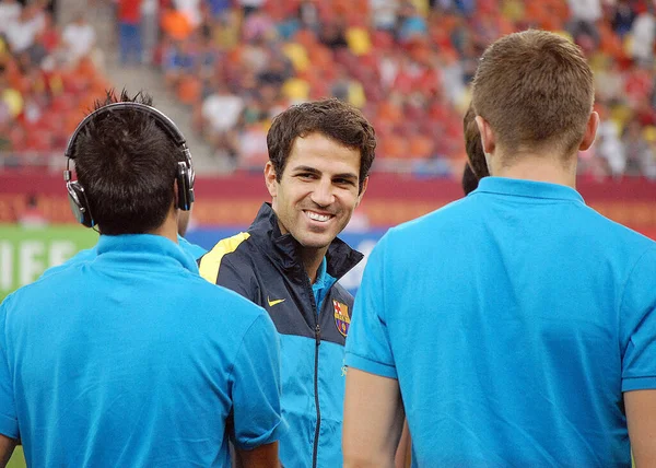 Bucharest Roumanie Août 2012 Cesc Fabregas Barcelone Photographié Avant Match — Photo