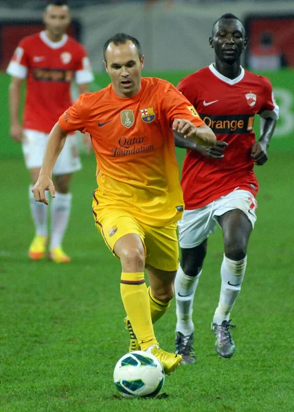 Bucharest Roumanie Août 2012 Andres Iniesta Barcelone Photographié Lors Match — Photo