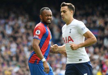 LONDON, ENGLAND - 11 Eylül 2021: Saray 'dan Jordan Pierre Ayew, Crystal Palace FC ve Tottenham Hotspur FC arasında oynanan 2021 / 22 Premier Lig maçında çekildi. Telif Hakkı: Cosmin Iftode / Picstaff