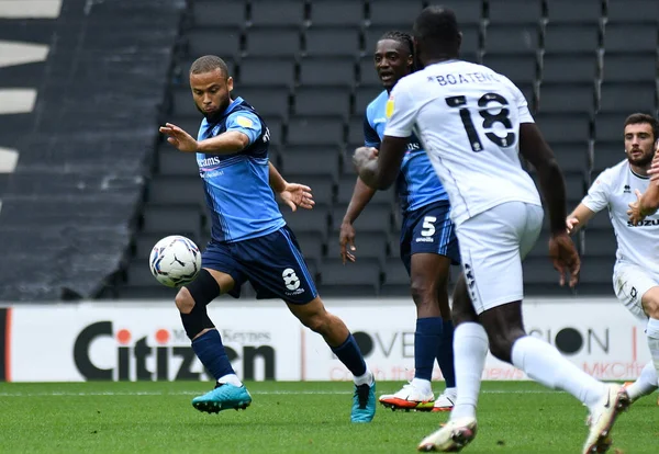 Milton Keynes Inglaterra Septiembre 2021 Curtis Liam Thompson Wycombe Fotografiado —  Fotos de Stock