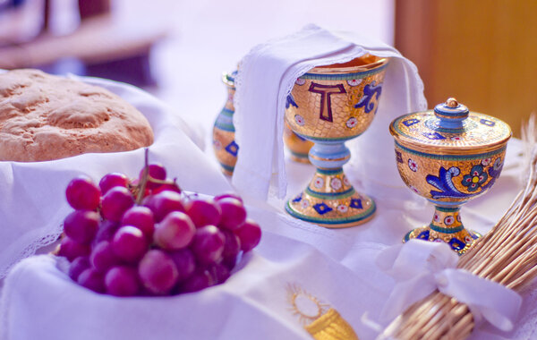 Symbols of religion : bread and wine