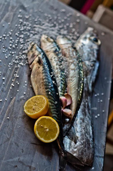 Pescado azul recién capturado ideal para una dieta saludable —  Fotos de Stock