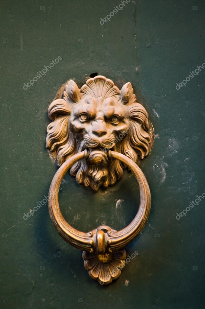 Historical Door Knocker With Lion Stock Photo C Pmmart