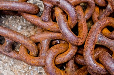 Rusty zincir ve dokuma