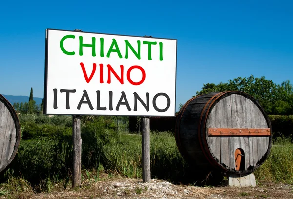 Valla publicitaria para las ventas de vino italiano — Foto de Stock