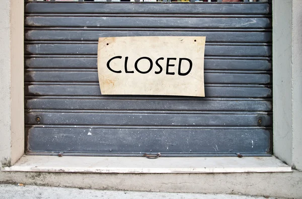 Closed shop, closed enterprise — Stock Photo, Image