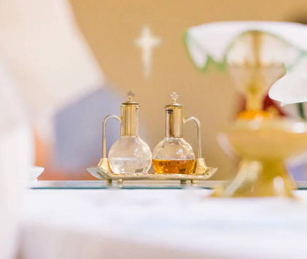 Sangue Água Que Saem Lado Jesus Cristo Altar Tornam Água — Fotografia de Stock