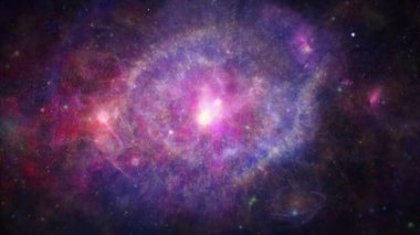 Mor nebula galaksisinde uzay yolculuğu