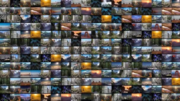Scenic America Film Quilt Compilație Colaje Locurilor Frumoase Ale Americii — Videoclip de stoc