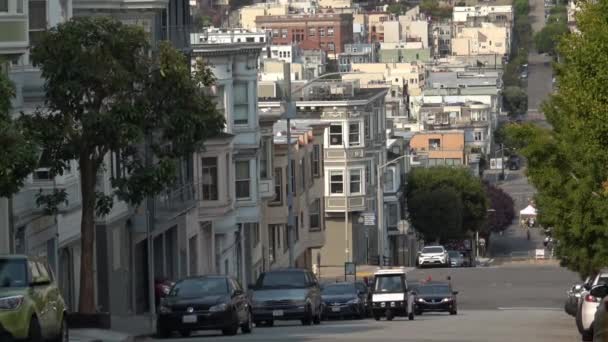Viktorianische Häuser North Beach San Francisco lizenzfreies Stockvideo