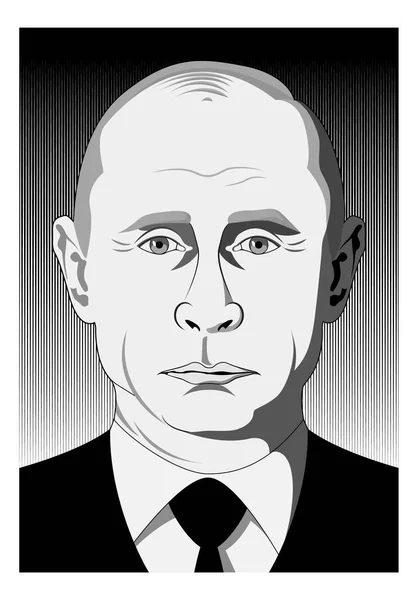 Februar 2018 Präsident Putin — Stockvektor