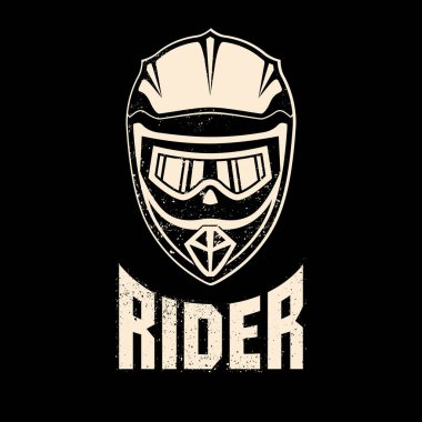 Grunge tarzında Fulface kask sürücüsü.