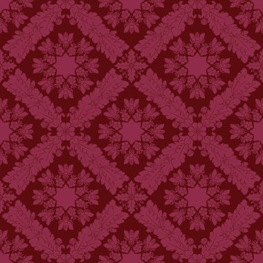 Arılar ve meşe yapraklarıyla sarkıyor. Kusursuz vektör çizimi.