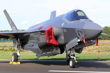 Kleine Brogel, Belçika - SEP 08, 2018: İtalyan Hava Kuvvetleri Lockheed Martin F-35.